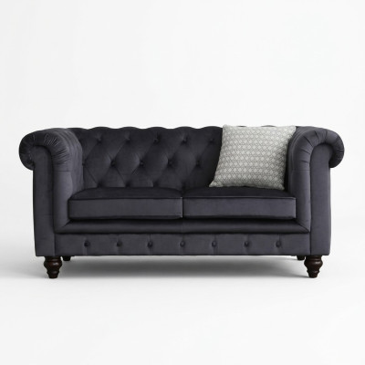 Sofa Luxury Włókienniczy Chesterfield Couch Sofy Podkładka 2 miejsce siedzące Dwumiejscowa