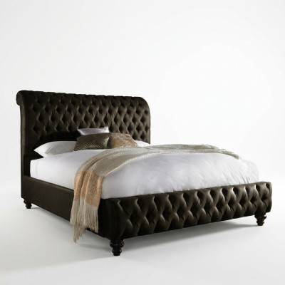 Duże luksusowe designerskie łóżko Chesterfield Podwójne łóżko Sypialnia łóżka