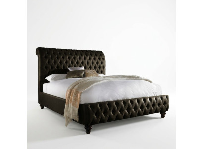 Duże luksusowe designerskie łóżko Chesterfield Podwójne łóżko Sypialnia łóżka