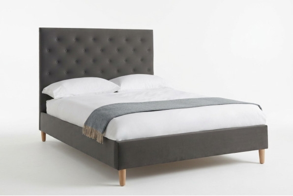 Łóżko Podkładka Design Luksusowe podwójne łóżko hotelowe Sleep Pokój Chesterfield Grey