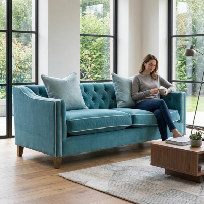 Chesterfield Sofa 2-miejscowa kanapa tapicerowana Designer Sofa Sofas Komplet dwuosobowy