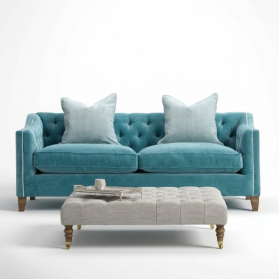 Chesterfield Sofa 2-miejscowa kanapa tapicerowana Designer Sofa Sofas Komplet dwuosobowy