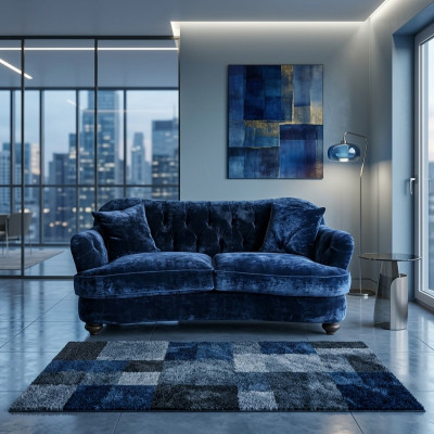 Sofa Luxury Włókienniczy Chesterfield Couch Sofy Podkładka 3 miejsce siedzące Kanapy Materiał Nowość