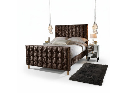 Chesterfield Łóżko tapicerowane Podwójne łóżko Big XXL designerskie luksusowe łóżko Aksamit