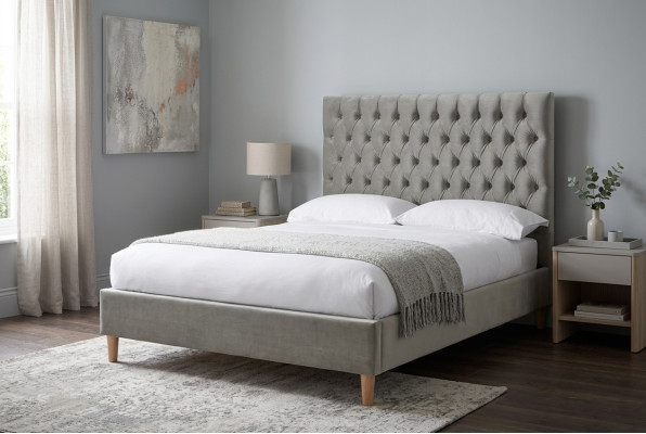 Chesterfield Design Podkładka Angielska Czarny 140/160/180x200 łóżka Podwójne łóżko
