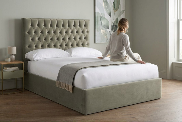 Tauper Chesterfield Podwójne łóżko designerskie Sypialnia łóżka