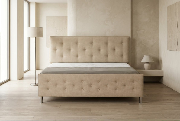 Łóżko Chesterfield Luksusowe łóżko tapicerowane dwuosobowe sypialnia Łóżko nowoczesne