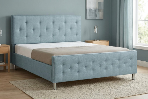 Chesterfield Design English 140/160/180x200 łóżka Podwójne łóżko Turkis Podkładka