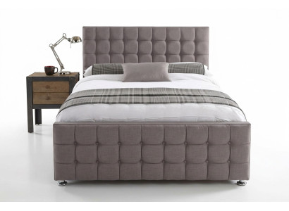 Angielski Szary Chesterfield Podwójne łóżko Designerskie łóżko Sypialnia