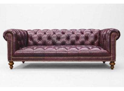 Brown Chesterfield 3 miejsce do siedzenia Sofa Skórzana Sofa Kanapa Podkładka Meble