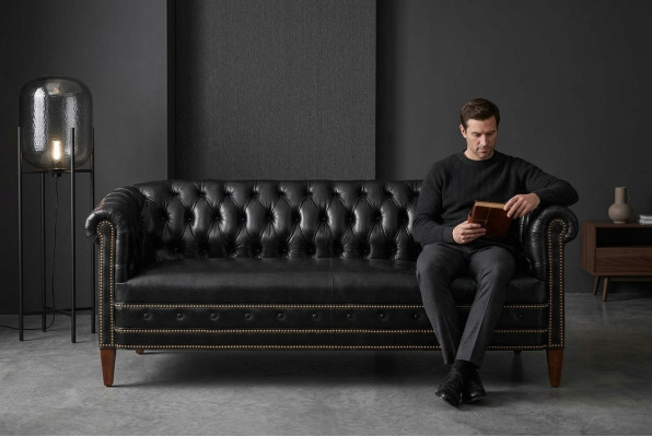 Chesterfield Zestaw sofowy Sofa Couch Podkładka 3+2+1 miejsce siedzące Skóra Sofy