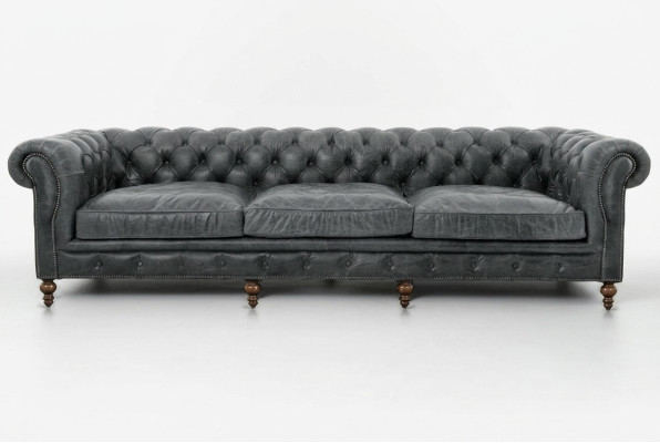 Chesterfield Zestaw sofowy Sofa Couch Podkładka 321 miejsce do siedzenia Skóra Kanapy