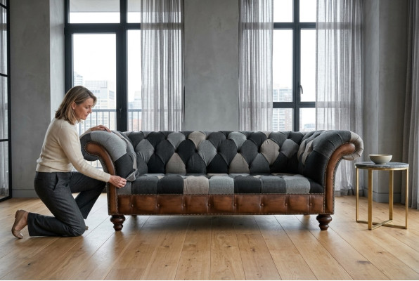 Kanapa Chesterfield Design Kanapy 3-osobowe Materiał Sofa Siedziba Podkładka Sofy