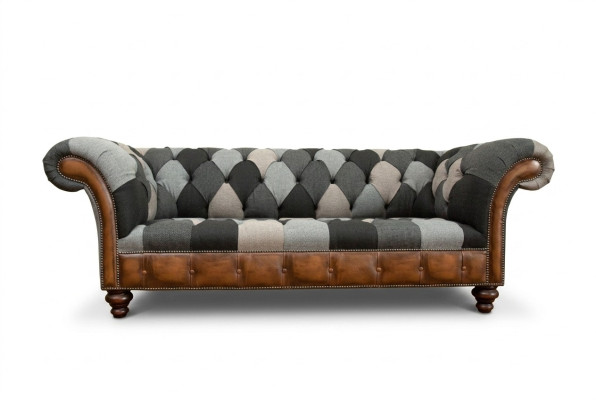 Kanapa Chesterfield Design Kanapy 3-osobowe Materiał Sofa Siedziba Podkładka Sofy