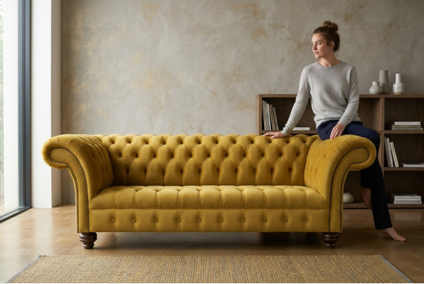 Włókienniczy Sofa 3 miejsce do siedzenia Sofa Podkładka Sofy Design Luksusowa Kanapa Meble Trzyosobowa Nowość