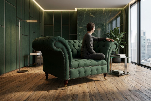 Sofa Tapicerowane Sofa Tekstylne Chesterfield Kanapy Komplet 1,5 Osobowa Trzyosobowa