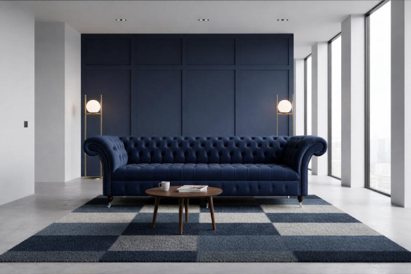 Sofa Chesterfield Aksamit sofy czteroosobowe Podkładka kanapy kanapa Aksamit 265cm