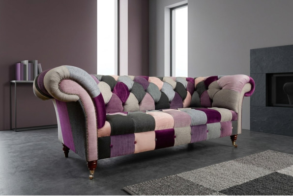 Chesterfield Sofa 3 miejsce do siedzenia Podkładka Designer Couches Sofy Ustawić trzymiejscowe