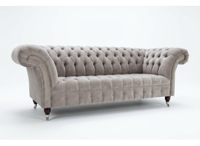 Chesterfield 3-osobowa kanapa tapicerowana w salonie trzyosobowa nowa sofa do salonu.