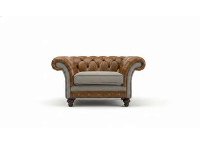 Chesterfield Design Fotel kanapa 1,5 osobowa Sofy do siedzenia z materiału, nowoczesny klub lounge.