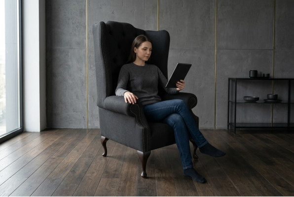 Fotel uszak Chesterfield Sofa Tapicerowany Fotel Krzesło Salon Relaks Klub