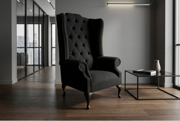 Fotel uszak Chesterfield Sofa Tapicerowany Fotel Krzesło Salon Relaks Klub