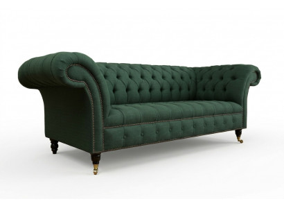 klasyczna sofa Chesterfield w stylu 3-osobowa sofa Velvet big 225cm skóra