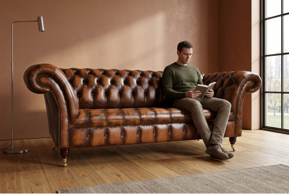 Luksusowa Designerska Sofa Kanapa Podkładka Trzy miejsce do siedzenia Skóra Kanapy Sofy 3er Siedziba Nowe
