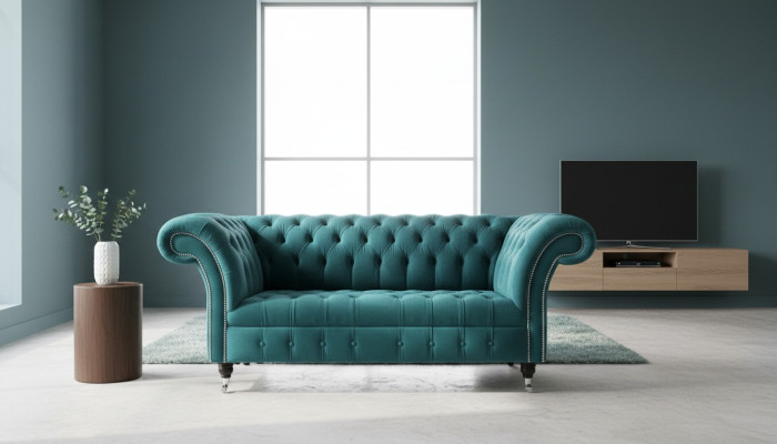 Chesterfield Velvet Sofa Kanapa Pokrycia 2-osobowa Kanapa Sztuczne Sofy Kanapy Nowe