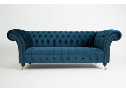 Chesterfield 3 miejsce do siedzenia Podkładka Kanapa Skóra Materiał Sofa Kanapy Włókienniczy Styl Nowoczesny