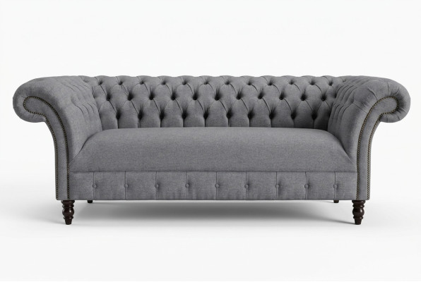 Chesterfield 3 miejsce do siedzenia Podkładka Couch Skóra Sofa Kanapy Włókienniczy Modern Style Material
