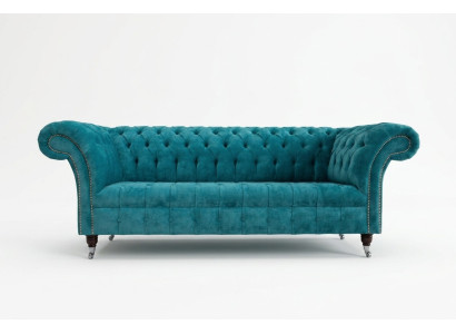 Chesterfield Oryginalna Sofa Kanapa Włókienniczy Sofy Kanapy Podkładka Materiał Nowy
