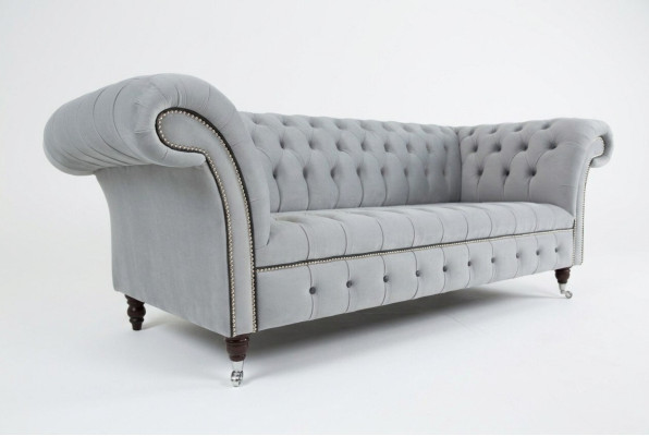 Zestaw wypoczynkowy Chesterfield 3+2 miejsce do siedzenia Aksamit Velor Ustawić Design Obcios