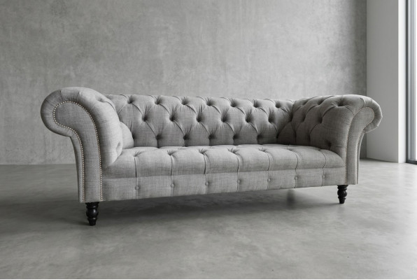 Design Sofa Chesterfield Zestaw 3 kanap Materiał Podkładka Skóra Sofy trzyosobowe