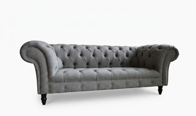 Design Sofa Chesterfield Zestaw 3 kanap Materiał Podkładka Skóra Sofy trzyosobowe