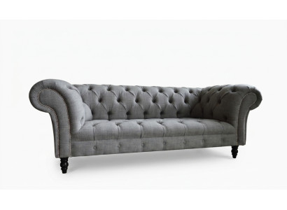 Design Sofa Chesterfield Zestaw 3 kanap Materiał Podkładka Skóra Sofy trzyosobowe