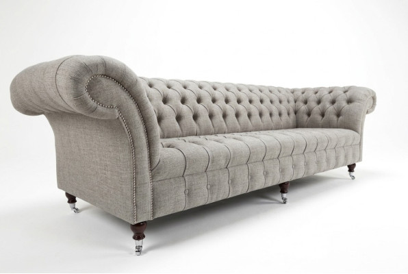 Sofa Włókiennicza Materiał Kanapa Chesterfield duże sofy xxl couchen Siedziba 265cm Podkładka