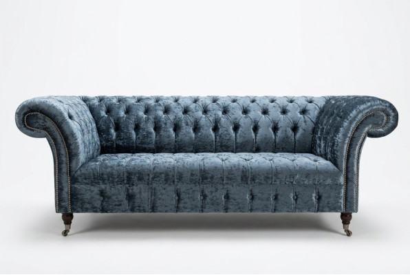 Pokój dzienny Chesterfield sofa kanapa projekt Włókienniczy kanapy sofy trzyosobowe szare