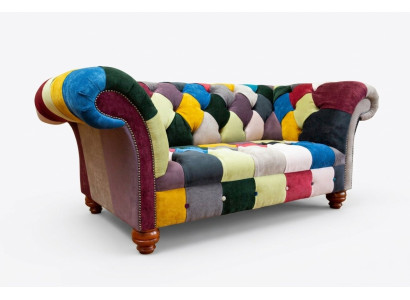 Nowoczesny Design Kolorowy Chesterfield 2 miejsce do siedzenia Sofa Włókienniczy Couch Podkładka Design