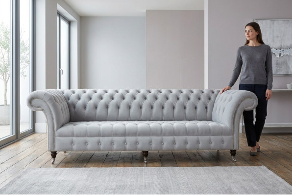 Sofa Włókiennicza Materiał Kanapa Chesterfield duże sofy xxl couchen Siedziba Podkładka 265cm