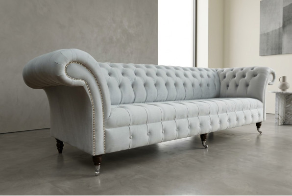 Sofa Włókiennicza Materiał Kanapa Chesterfield duże sofy xxl couchen Siedziba Podkładka 265cm