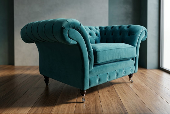 Chesterfield Sofa Kanapa Sofa Komplet Obiciowy 1,5-miejscowa sofa Klasyka Fotel