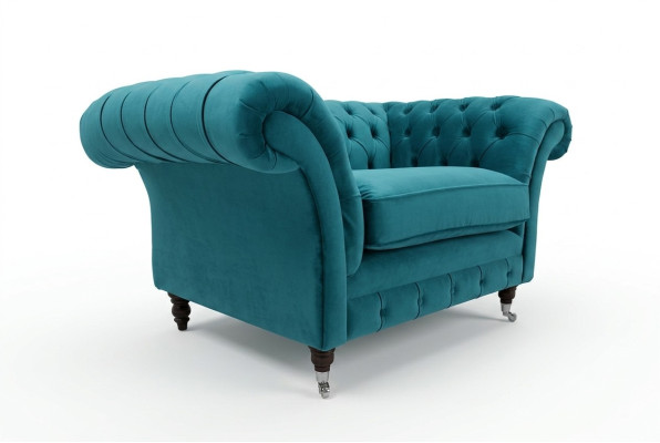 Chesterfield Sofa Kanapa Sofa Komplet Obiciowy 1,5-miejscowa sofa Klasyka Fotel