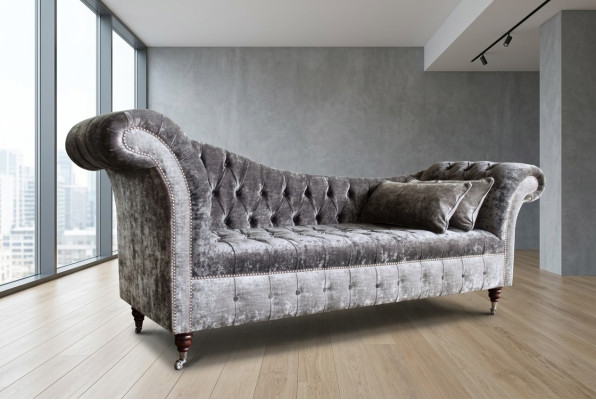 Gray Designer 3 miejsce do siedzenia Chesterfield Couch Podkładka Sofas Design Sofa