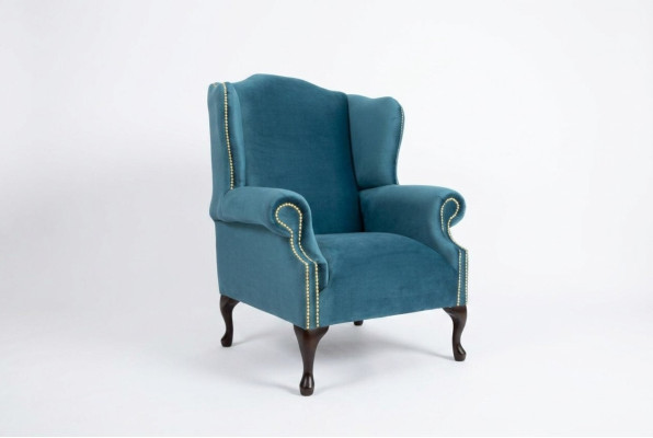 Fotel Chesterfield Sofa Kanapa Tapicerka 1 Osoba Fotel Sofa Materiał Turkusowy