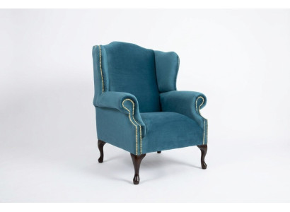 Fotel Chesterfield Sofa Kanapa Tapicerka 1 Osoba Fotel Sofa Materiał Turkusowy