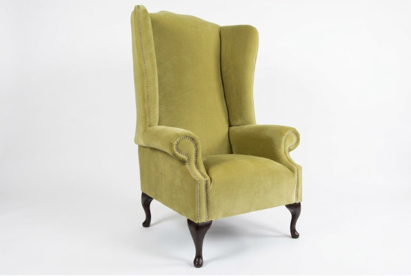 Fotel Chesterfield Kanapa Kanapa Tapicerowana Jednoosobowa Sofa Tkanina Żółta