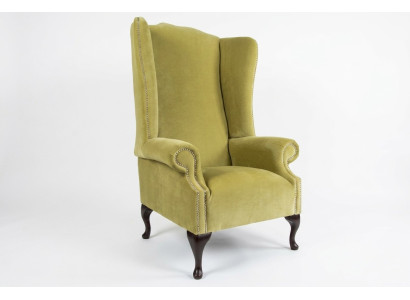 Fotel Chesterfield Kanapa Kanapa Tapicerowana Jednoosobowa Sofa Tkanina Żółta