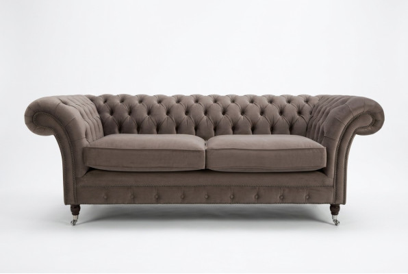 Luksusowa trzyosobowa sofa do salonu Tauper Chesterfield z 3-osobową kanapą