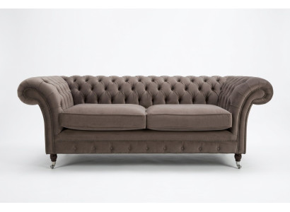 Luksusowa trzyosobowa sofa do salonu Tauper Chesterfield z 3-osobową kanapą